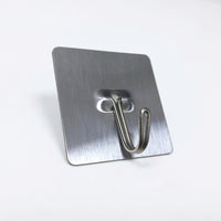 Cabinet and Bedroom Storage Hook with Removable for Students, Stainless Steel Single Hanger with Strong Load Bearing Sticky