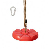 Carabiner Hook Flower Swing Seat Textured Center Petal Swing Seat Adjustable Children's Play Gear Easy to Install for Children, Playground, Playroom