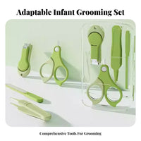 Gentle Filing Surface 4-Piece Infant Nail Care Kit Portable with Case 4-in-1 Infant Nail Tools Perfect Baby Shower Gift for Infants
