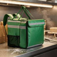 Support Rods Insulated Takeout Backpack PVC Coated Motorcycle Delivery Backpack Reflective Strips