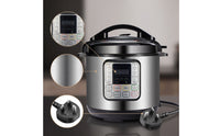6 L Electric Pressure Cooker Digital Pressure Cooker with Inner Pot Single-Touch Appliance 1000 W for Home Cooks, Families, Kitchen, Countertop