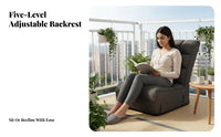 Thick Padding Adjustable Floor Lounger Thickly Padded Adjustable Backrest Lounger Space-Saving Lounge Seat Multi-Functional for Students, Gamers, Meditators, Bedroom, Living Room, Reading Nook, Home Office