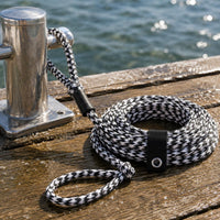 16-Strand Tubing Tow Rope Hollow-Braid Heavy-Duty Tow Rope Resistant Water Sports Equipment Loop Ends for Boating