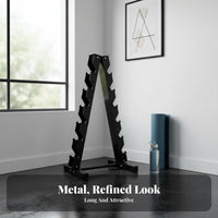 6-Pair Dumbbell Stand Commercial Grade A-Shaped Stand Dumbbell Rack Heavy Duty A-Shape Weight Tree for Home Gym Users, Fitness Enthusiasts