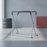 Panel Stand with Padded Rails Tubular Auto Body Paint Stand Heavy-Duty Automotive Panel Rack for DIY Mechanics