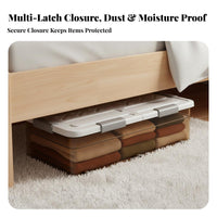 Flat Rolling Box Lowheight Design Underbed Bin long-lasting Build for Dorm Room