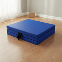 Foldable Tri-Fold Gymnastics Mat Easy to Clean Tri-Fold Gym Mat Anti-Tear Folding Stretching Pad for Dance Studio