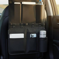 Multiple Pockets Airplane Seat Organizer Water Bottle Holder Seatback Organizer Bag Easy to Clean Seat Tray Cover Bag Lightweight