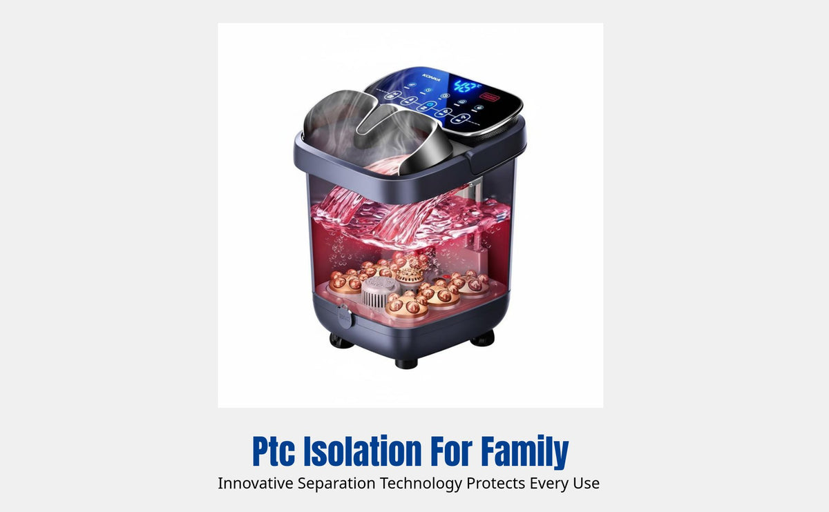Foot Spa with Automatic Heating, Deep Barrel, Calf Soak, Home Use, Steam Fumigation, Multi-Mode, Foldable