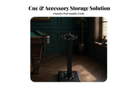 Metal Billiard Cue Floor Rack 8-Hole Pool Cue Floor Stand Square Base Pool Stick Holder Stand Tall
