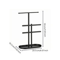 Open Frame Jewelry Display Stand Perforated Metal Jewelry Organizer Minimalist Necklace Holder Tray Base