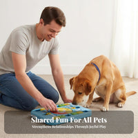 Dog and Cat Food Brain Teaser Squeaky Button Interactive Pet Brain Teaser Feeder