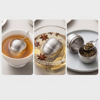 Threaded Spherical Tea Infuser Reusable Tea Infuser with Chain Sturdy Seasoning Ball Multi-Purpose for Kitchen
