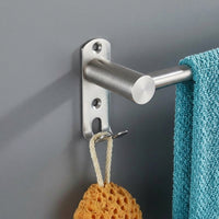 Towel Bar and Bath Holder for Wall Mounted Washroom or Shower Room, 3-Tier Stainless Bathroom Rack with No-Drill Storage Organizer for Modern