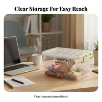 Clear Lidded Container debrisproof Storage Box With Lid for Closet, Street Vendors