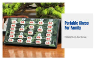 Large Soldier Chess Set, Foldable Land Game Board, Portable Educational Game for Kids, Family Strategy Toy