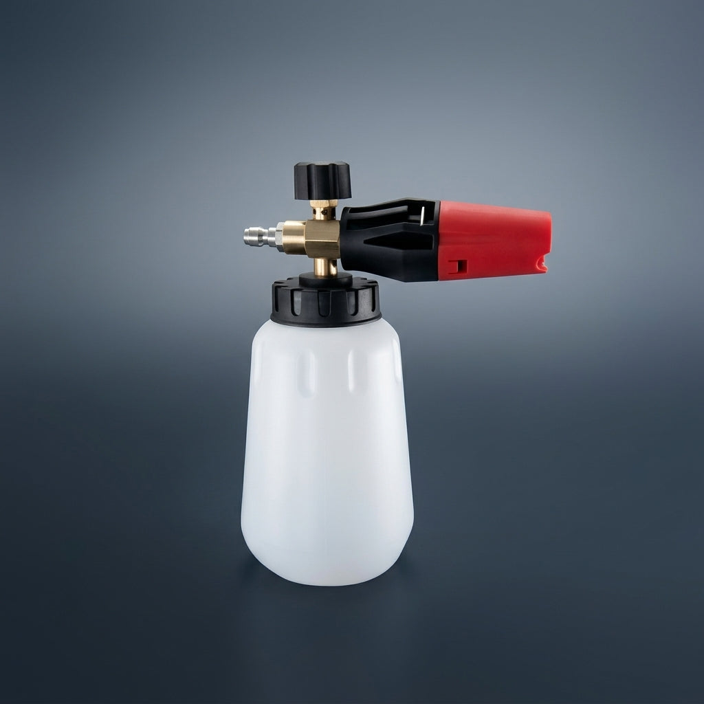 Car Cleaning Foam Sprayer with Copper Pump Sprayer for Car Wash, Pressure Washer Foam Lance with 1L Bottle, Single Pack Car Washing Supplies