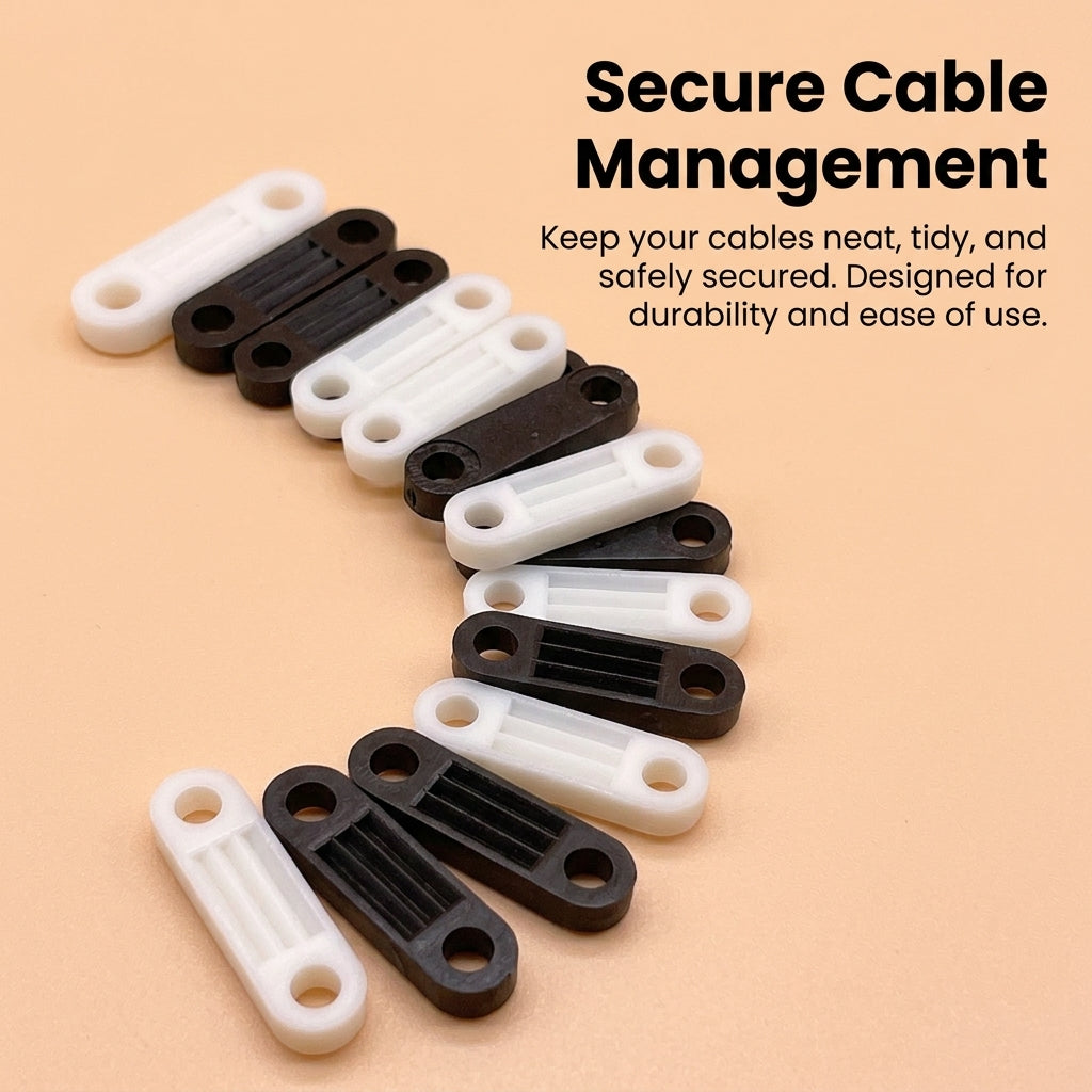 Nylon 66 Wire Clamps Cable Organizers for Cords, Screw Mounting Wire Fastener Clips for Electrician