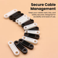 Nylon 66 Wire Clamps Cable Organizers for Cords, Screw Mounting Wire Fastener Clips for Electrician
