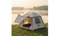 Inflatable Tent Single-Step Inflation Tent with Awning Quick Setup for Campers, Families, Camping, Picnics, Lakeside