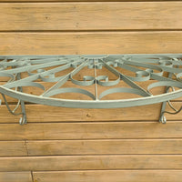 Wrought Metal Wall Canopy Distressed Finish Decorative Awning for Patio, Balcony