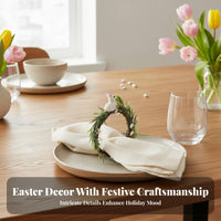 Easter Napkin Holder Crafted Appearance Easter Egg Napkin Buckle Easy to Clean Tableware Accessory for Party Hosts, Restaurants, Banquets