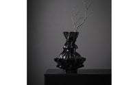 Sculptural Vase Modern Flower Holder Glossy for Entryway