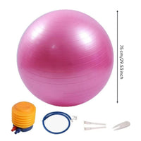 With Pump Inflatable Fitness Ball Molded Rings Exercise Stability Ball Glossy Balance Training