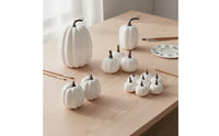 14 Pieces Artificial Pumpkins Reusable Faux Pumpkins Long Faux Pumpkin Set for Mantel Decor
