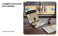 Portable Attachable Soccer Board Double-Sided Foldable Basketball Strategy Clipboard Zippered Case for Practice Sessions, Game Day