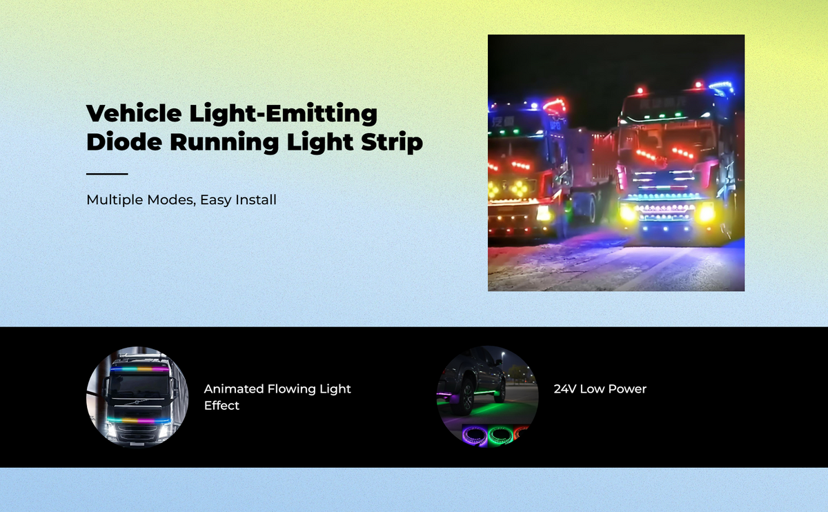 24V waterproof LED strip for cars