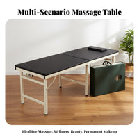 Multi-Functional Portable Massage Bed Installation-No-Installation Portable Massage Table Water & Oil Proof Folding Treatment Table Easy to Clean for Beauticians, Physical Therapists, Estheticians, Beauty Salons, Medical Facility S, Medical Facility