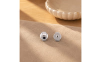 8mm Earring Backs with Disc Polished Push-on Earring Backs Hypoallergenic Jewelry Findings Lightweight