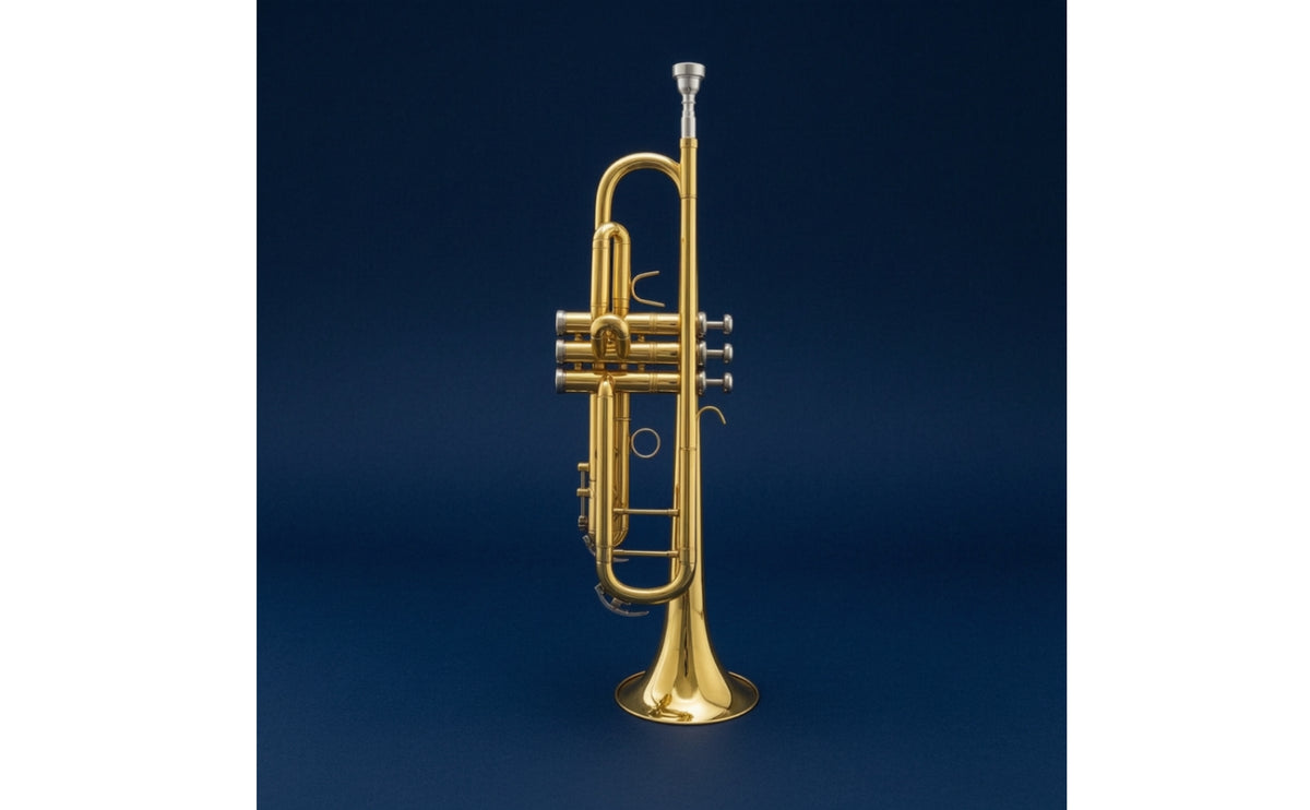 Gold-Plated B Flat Trumpet Double-Braced B Flat Trumpet Long-Lasting Scratch-Resistant for Practice