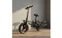 Portable Folding Electric Bike Double Disc Brakes Small Folding Electric Bike Compact Adult Electric Bicycle