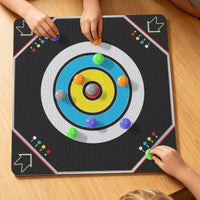 Tabletop Flicking Board Game with Balls Portable Cloth Board Game Interactive Easy-to-Learn for Families, Parties