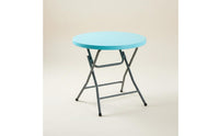 Space-Saving Portable Foldable Round Table Locking Legs Round Folding Table Stain Resistant Furniture Heavy Duty for Balcony
