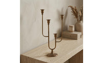 Cast Iron Candle Holder Candelabra Asymmetrical Multi-Arm Candlestick Four-Cup Iron Candlestick