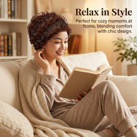 Hat Wig for Women with, Breathable Turban Cap for Casual Use, Adjustable Fit Polyester Material, Pleated Edge