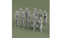 10 Pieces Unpainted Resin Soldiers  Miniature  Figurines  Painting One-Piece Resin Figurines for Model Painters, Dioramas