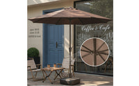 Patio Umbrella with Base UPF 50+ Outdoor Umbrella with Base Waterproof for Homeowners, Cafes, Backyard, Balcony