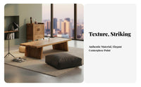 Long floor-low-level Coffee Table sturdy Wood Construction Japanese beverage Table low-height Living Room Furniture for Adults, Floor Seating, Balcony, Small areas