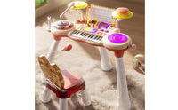 Piano Toy Early Learning Multifunction Keyboard Toy Educational Kids Keyboard with Drum Pads for Beginners, Young Children, Gift Giving