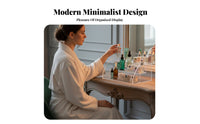 Transparent Tiered Perfume Stand Large Capacity Multi-Level Clear Stand Space-Saving Makeup Display Easy to Clean for cosmetic Lovers, Nail Technicians, Dressing Table, vanity, Vanity Top, Bathroom Counter