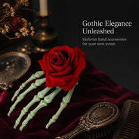 Halloween Rose Skull Hand Hair Clip Gothic Lolita Cosplay Accessory