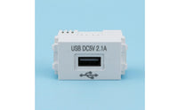 2.1A USB Wall Outlet Module Compact USB-A Charging Port Module White Electrical Accessory