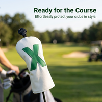 Golf Club Head Covers Set of 4, PU Leather Golf Club Head, Golf Head Covers for Club Head, Golf Club Headcovers for Golf Game