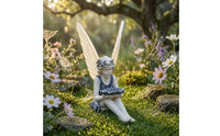 Angel Girl Figurine Flower Bowl Garden Angel Statue Yard Decoration Ornamental Home Decor Hand-Cast for Courtyard