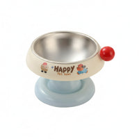 Anti-Tip Stainless Steel Cat Bowl Non-Slip Base Elevated Cat Bowl Tilted Design Raised Pet Feeder Easy to Clean for Flat-Faced Cats, Senior Pets