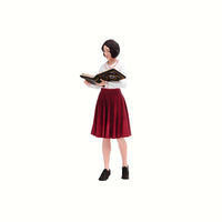 VM 1/18/24 Reading Literary Girl Fine Painted Miniature Figure Library Campus Bookstore Sand Table Scene